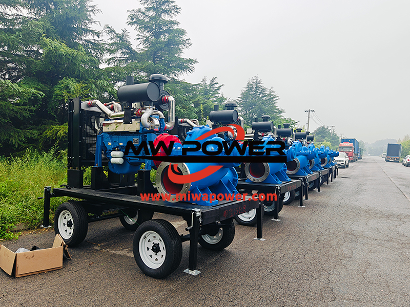 Six pompes centrifuges mobiles expédiées au Jiangxi